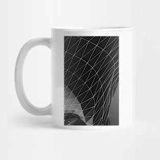 Monochrome photo of triangle shape digital wallpaper Mug